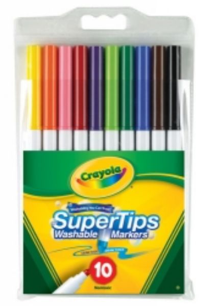 Picture of CRAYOLA MARKERS 10S SUPER TIP WASHABLE