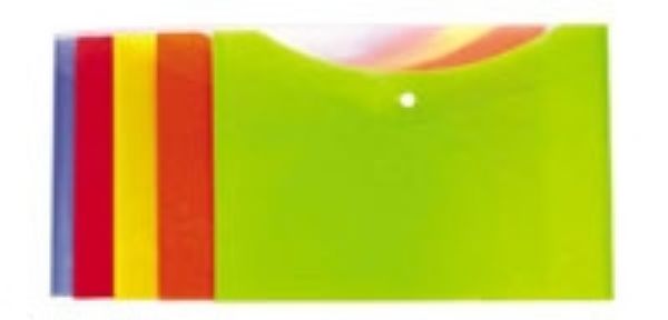 Picture of DOC WALLET A4 B/TONE PP W/BUTTON C/LIME
