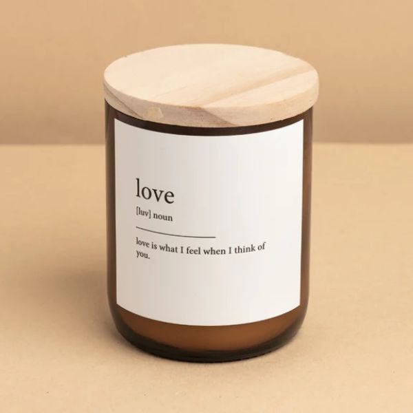 Picture of LOVE COMMONFOLK DICTIONARY MEANING CANDLE