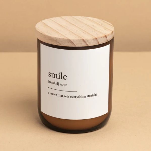 Picture of SMILE COMMONFOLK DICTIONARY MEANING CANDLE